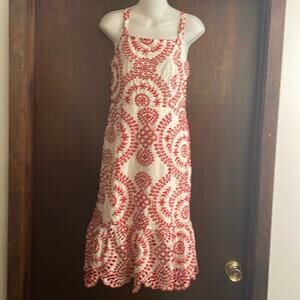 Sugarlips Red and White Midi Dress